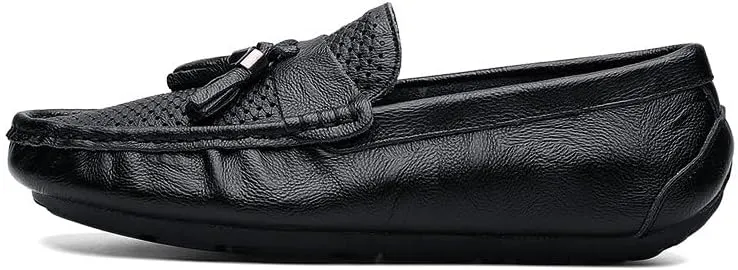 Men's Loafers Shoes Round Toe Solid Color Breathable with Tassel Driving Loafers Lightweight Comfortable Anti-Slip Party Classic Slip-ons