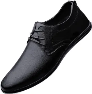 Men's Office Leather Dress Shoes, Men Dress Shoes Fashion Luxury Leather Men Shoes Wedding Pointed Toe Shoes Men Breathable Oxford Shoes