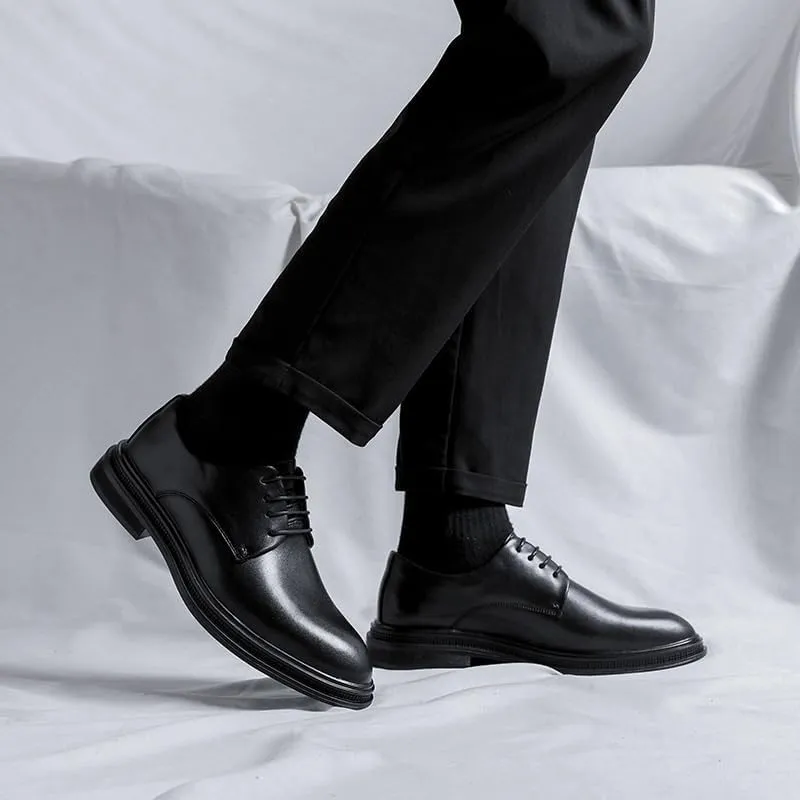 Men's Oxfords Classic Lace Up Leather Mens Dress Shoes Tuxedo Derby Shoes for Men