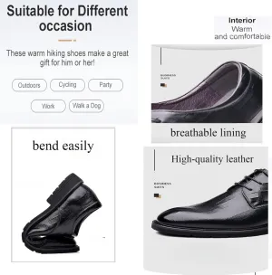 Men's Oxfords Dress Shoes,Leather Business Casual Pointed Toe Breathable Dress Shoes,Non-Slip Breathable Leather Shoes. (Black,8.5)