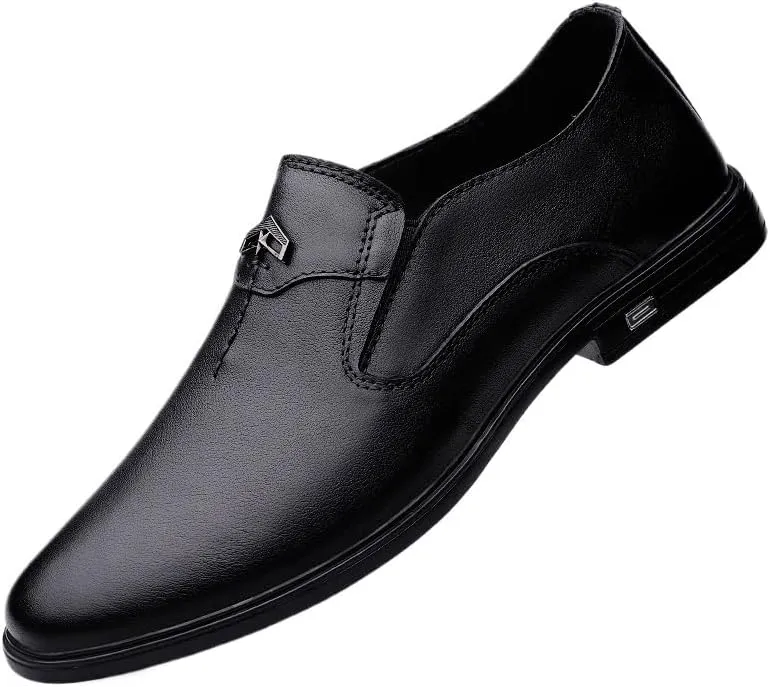 Men's Patent Leather Business Oxford Shoes Classic Fashion Slip-On Mens Retro Formal Dress Shoes