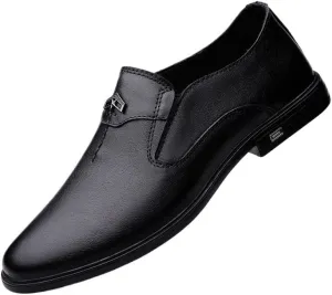 Men's Patent Leather Business Oxford Shoes Classic Fashion Slip-On Mens Retro Formal Dress Shoes