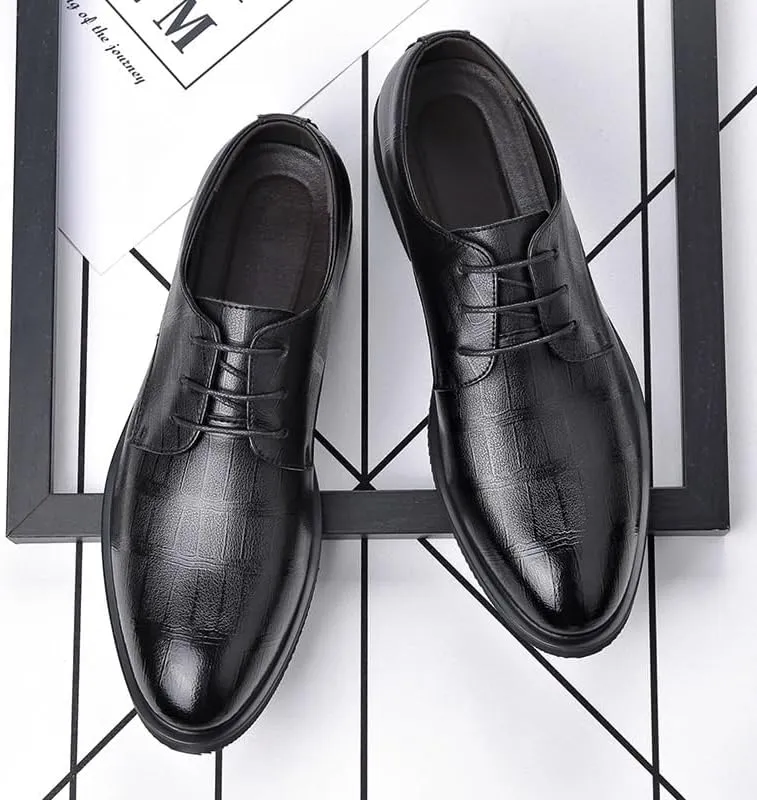 Men's Patent Leather Wingtip Brogue Oxford Shoes Dress Derby Perfect for Business Casual & Daily Wear