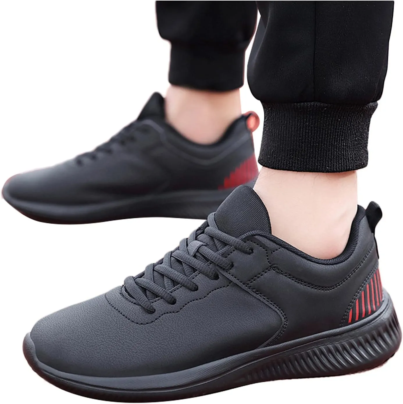 Men's Shoes High-Elastic Sports Lightweight Running Shoes Casual Men's Slip on Sneaker