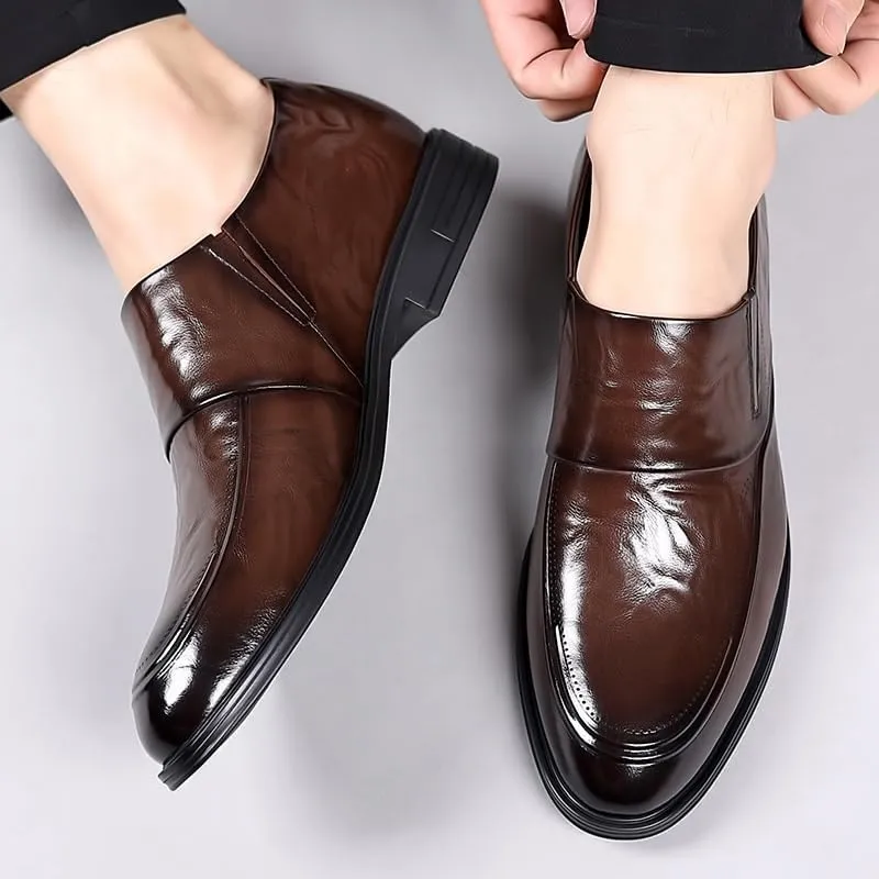 Mens Tuxedo Shoes Pointed Toe Classic Oxford Shoes Formal Office Working Premium Leather Derby