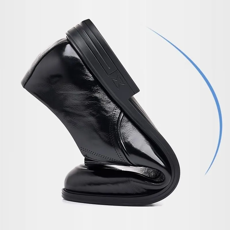 Mens Tuxedo Shoes Pointed Toe Classic Oxford Shoes Formal Office Working Premium Leather Derby