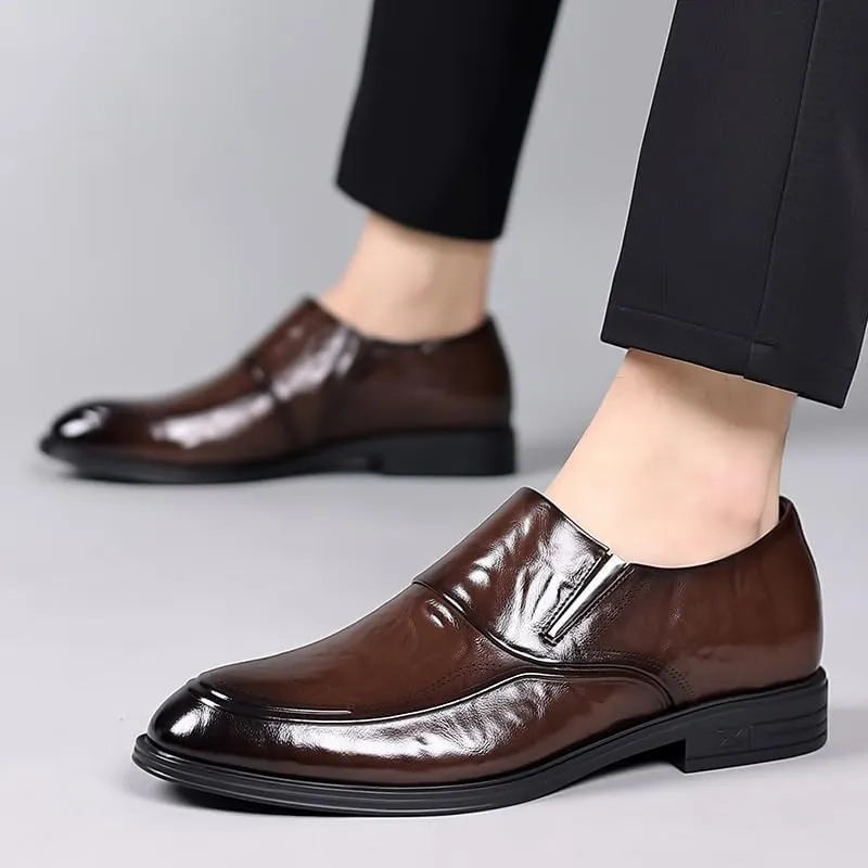 Mens Tuxedo Shoes Pointed Toe Classic Oxford Shoes Formal Office Working Premium Leather Derby