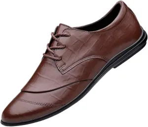 Men's Wingtip Brogue Oxford Shoes Breathable Formal Dress Shoes for Business & Wedding