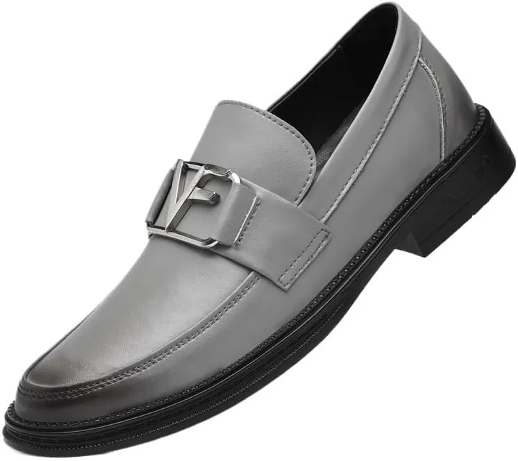Men's Wingtip Brogue Oxfords Dress Shoes Genuine Leather Business Formal Comfortable Slip-On Derby Shoes