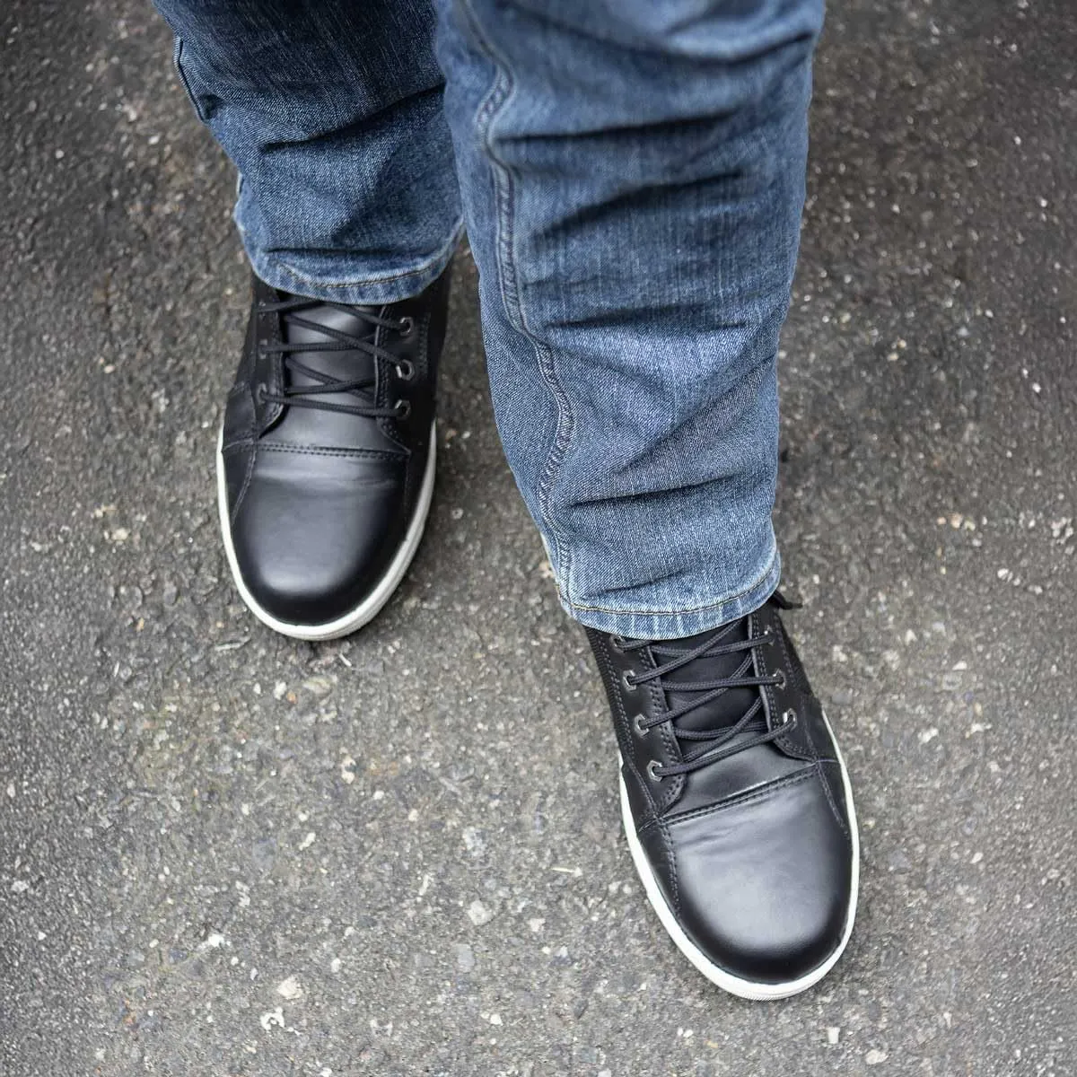 Milwaukee Leather MBM9004WP Men's Waterproof Black Leather Motorcycle Reinforced Street Riding Shoes w/Ankle Support - 11