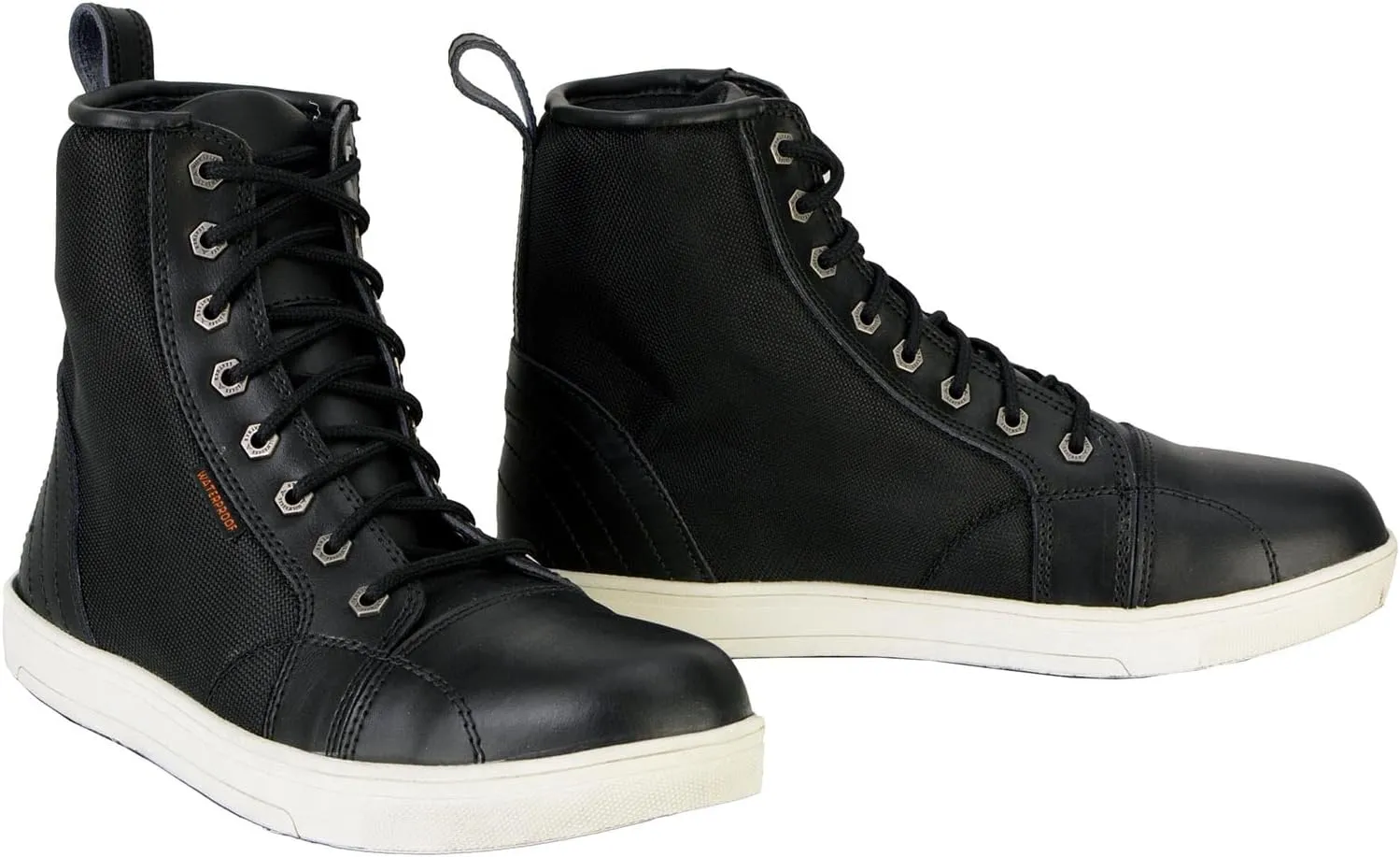 Milwaukee Leather MBM9004WP Men's Waterproof Black Leather Motorcycle Reinforced Street Riding Shoes w/Ankle Support - 11