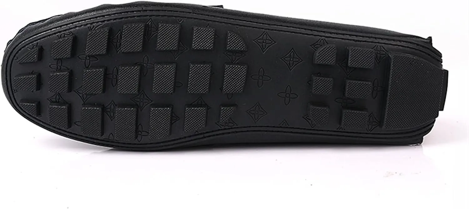 New Men's Loafers Genuine Leather Tassel Stitching Details Round Toe Anti-slip Comfortable Flexible Classic Slip-ons