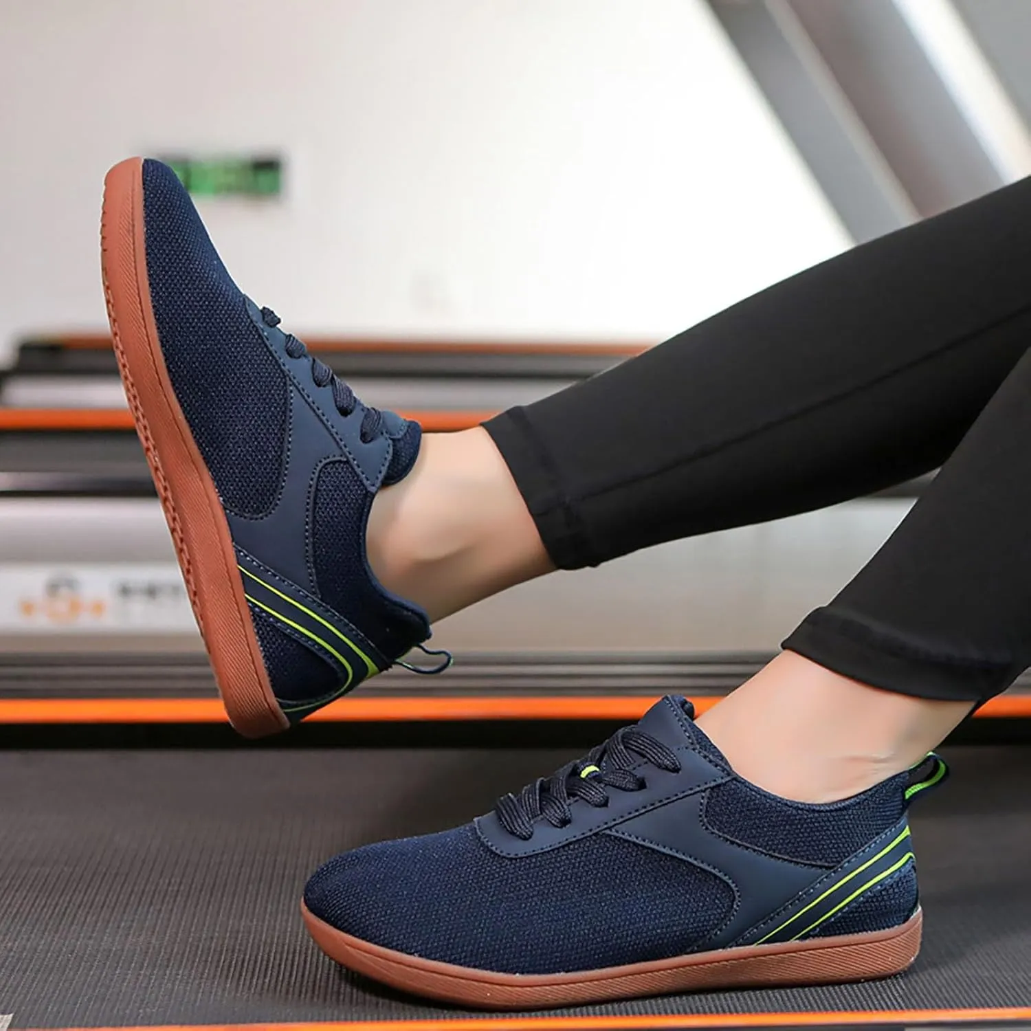 Non Slip Work Shoes Women Mesh Breathable Slip On Shoes Casual Brown Sneakers Women's Tennis Walking Lightweight Waterproof Tennis Shoe Trainers Shoe