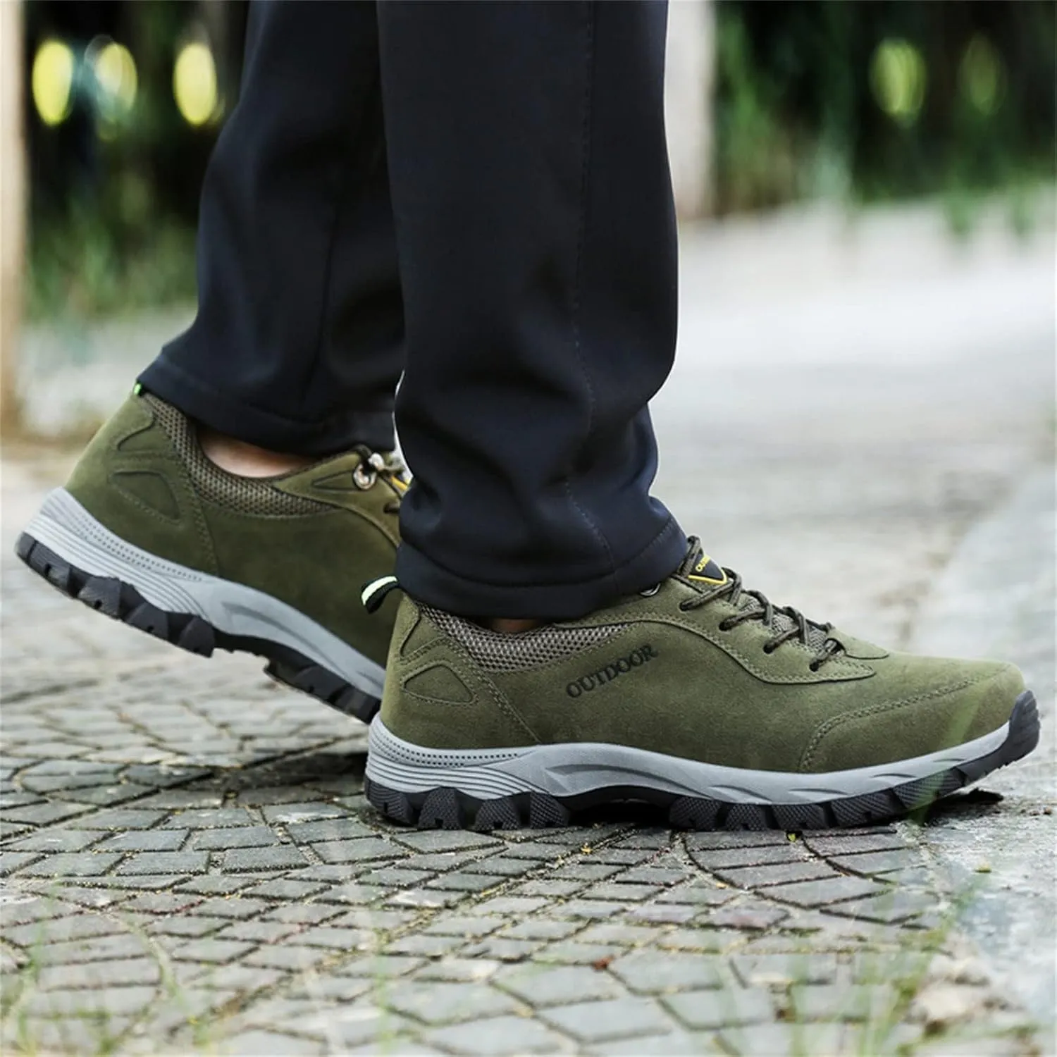 Orthopedic Hiking Shoes Men Waterproof Work Shoes Breathable Outdoor Walking Shoes Casual Non Slip Shoes
