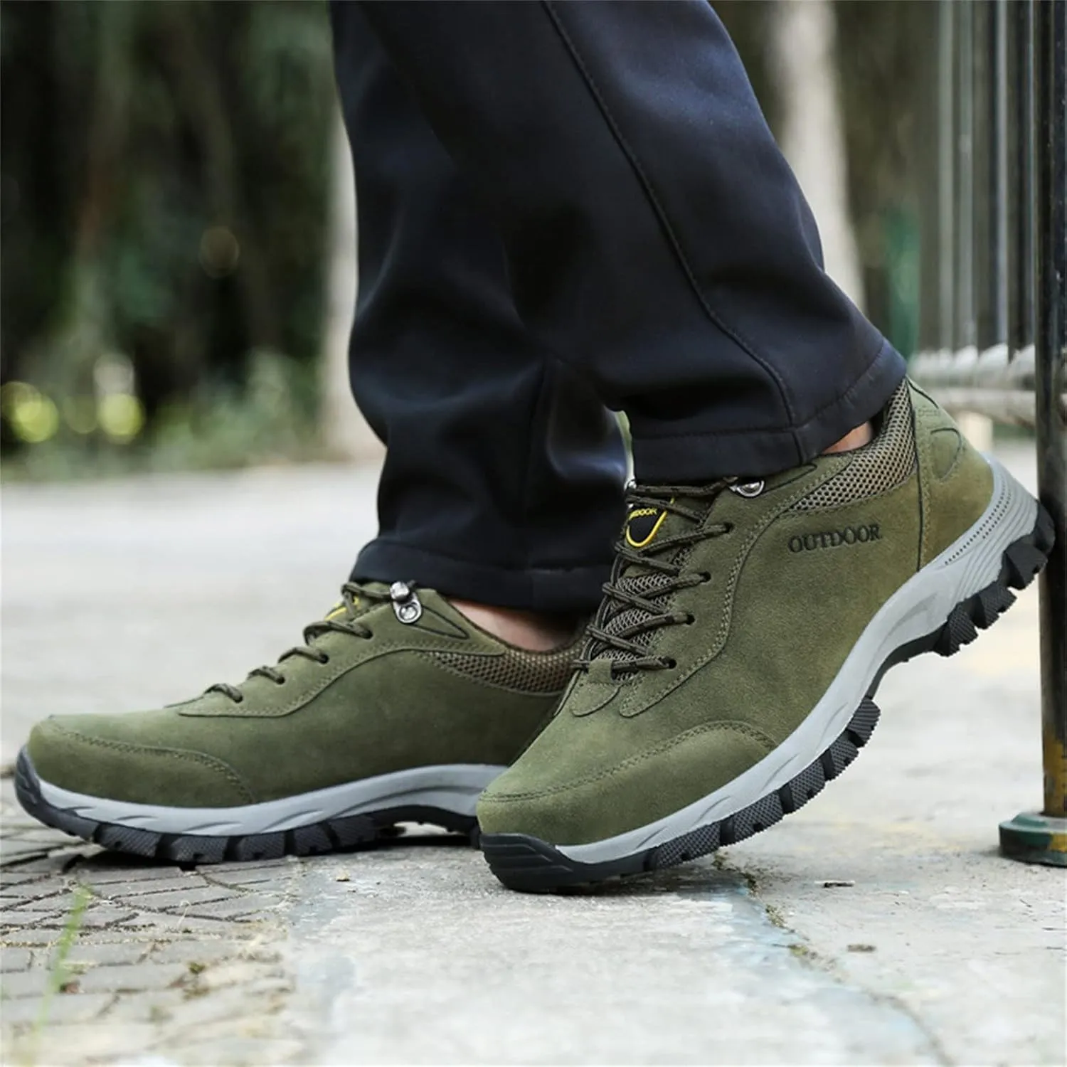 Orthopedic Hiking Shoes Men Waterproof Work Shoes Breathable Outdoor Walking Shoes Casual Non Slip Shoes