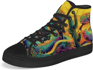 Snake High Top Canvas Shoes High Top Sneakers Lace Up Casual Shoes Gifts for Men Women