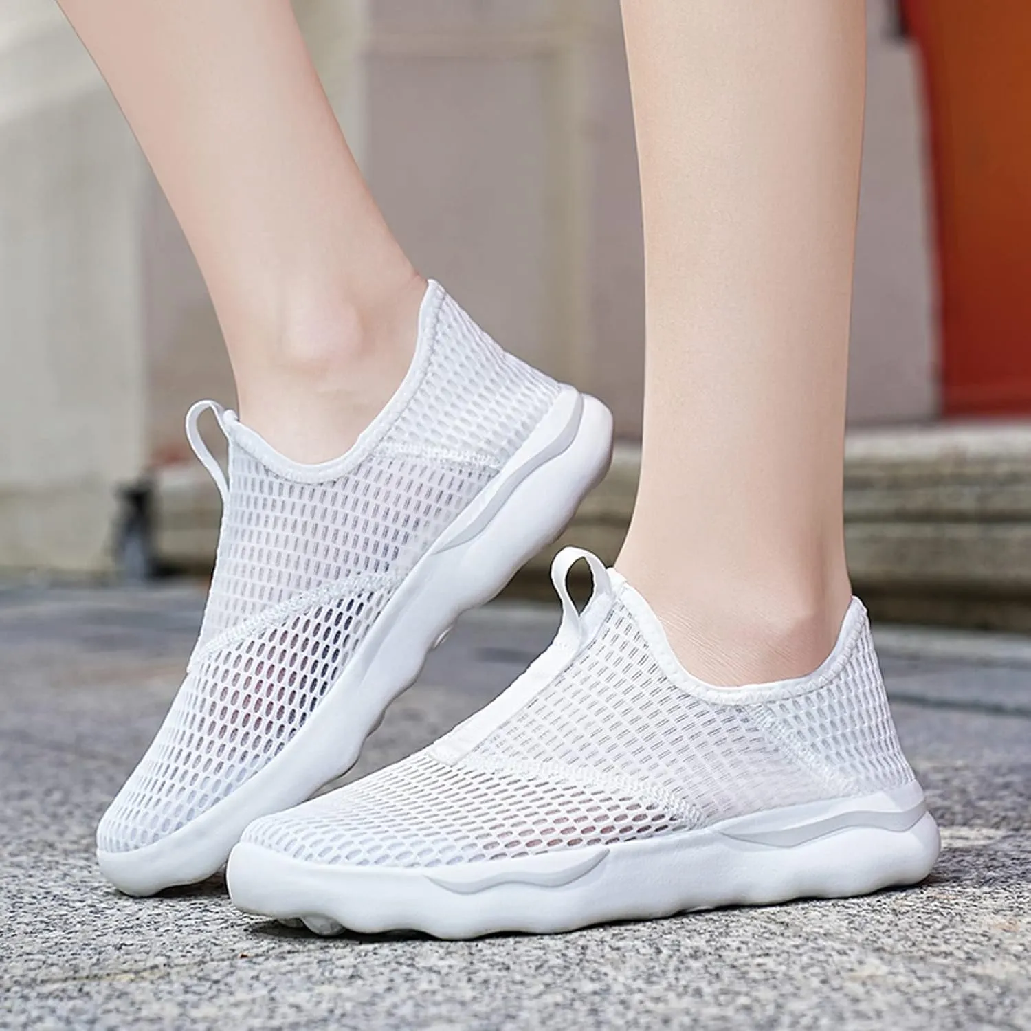 Tennis Shoes Men Barefoot Shoes Men Men's Hands Free Slip On Sneaker Lightweight Breathable Walking Gym Tennis Athletic Footwear Slip on Sneakers