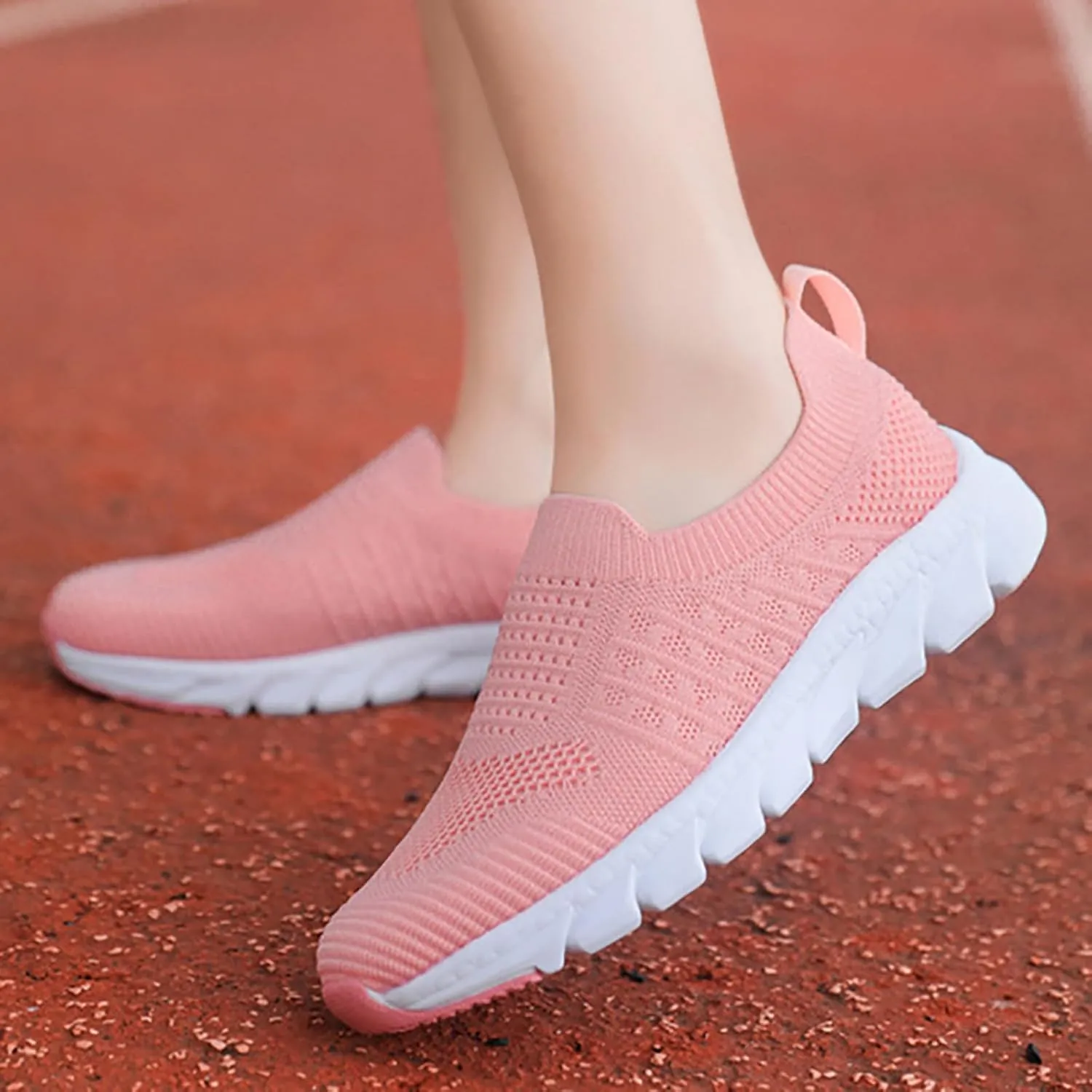 Tennis Shoes Womens Loafers Brown Casual Shoes Slip On Sneakers Men's Athletic Sneakers Lightweight Breathable White Basketball Shoe White Loafers