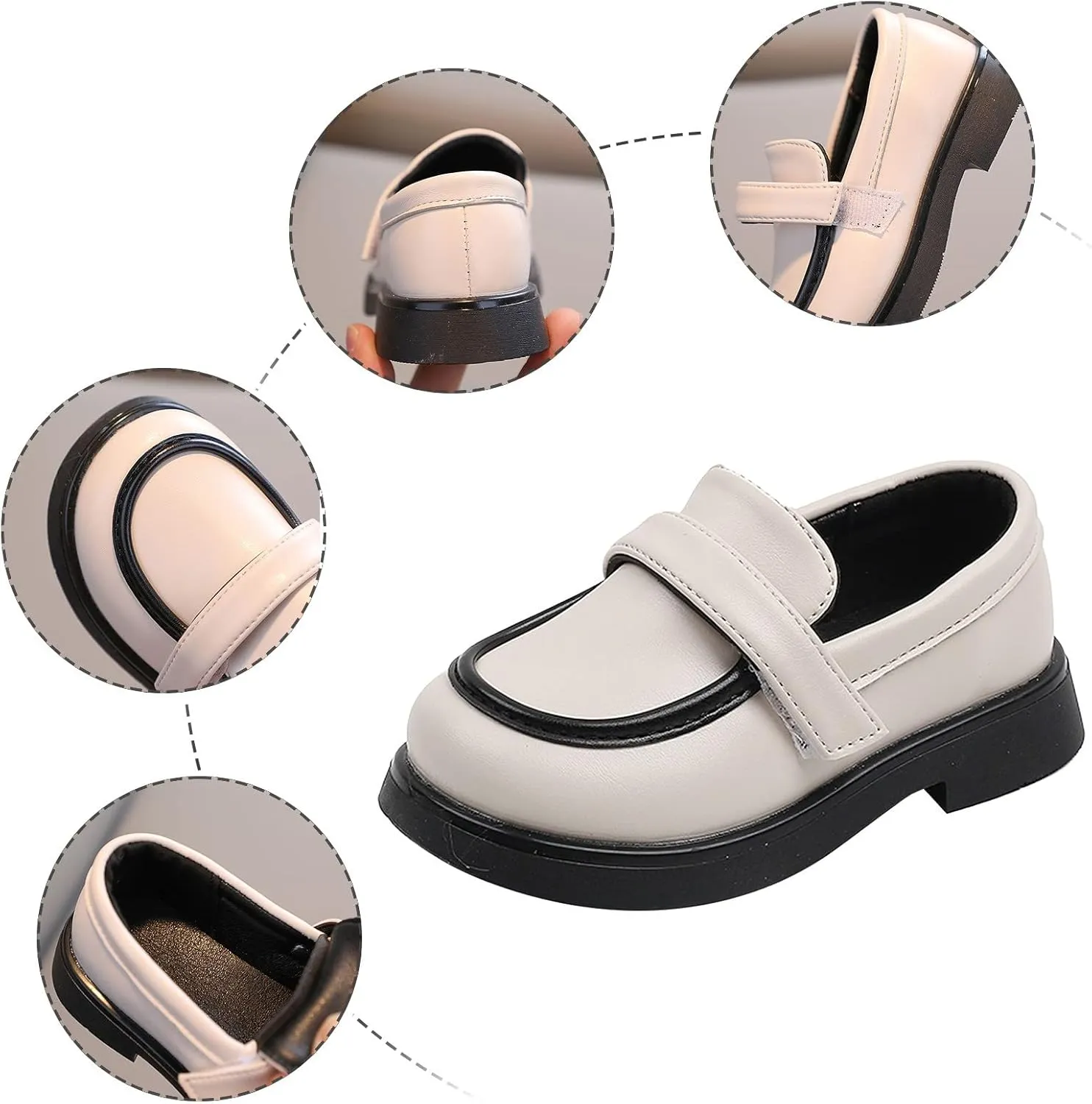 Toddler Boys Girls Dress Shoes PU Leather Wedding School Loafer Boys Dress Shoes Children Leather Shoes Quilted