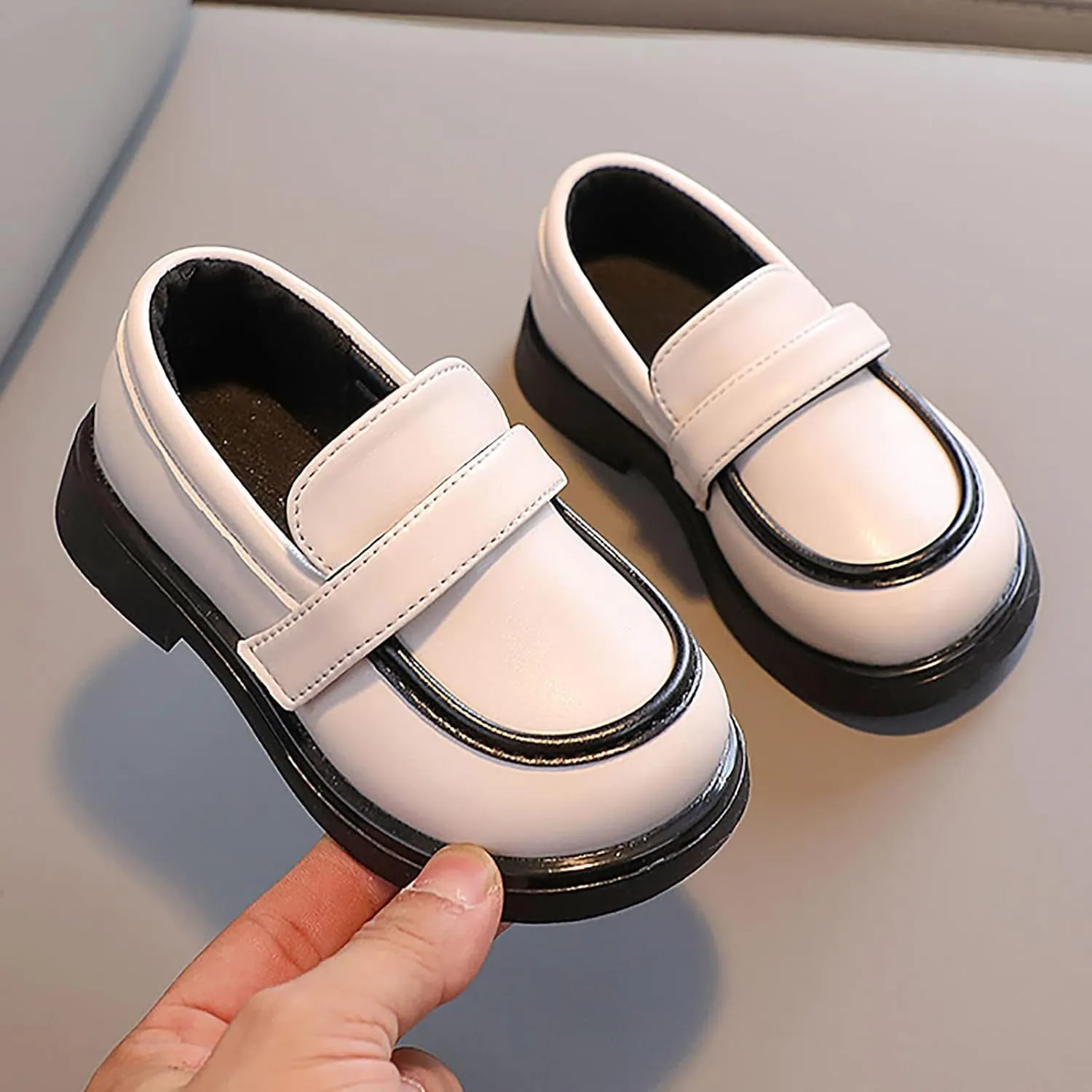 Toddler Boys Girls Dress Shoes PU Leather Wedding School Loafer Boys Dress Shoes Children Leather Shoes Quilted