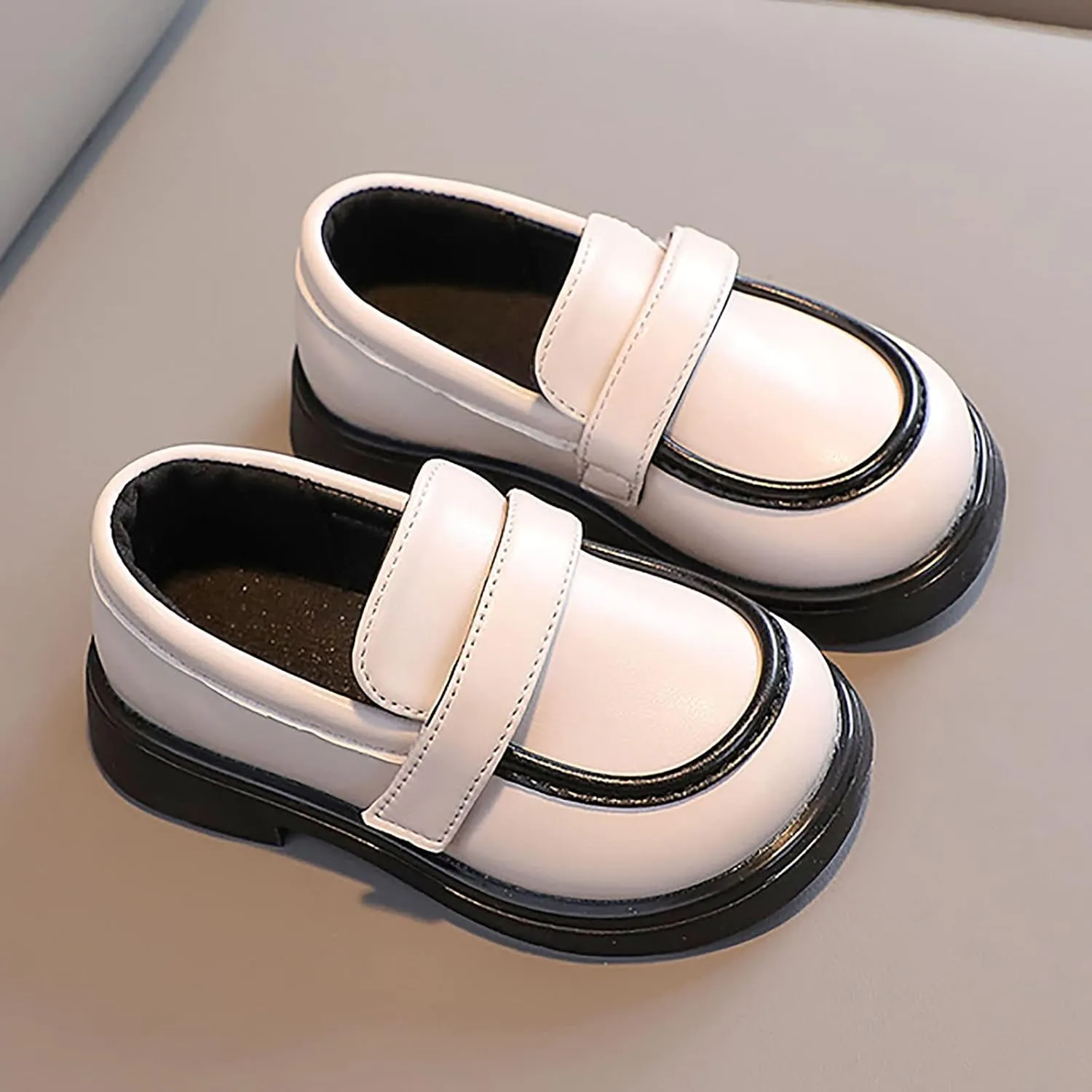 Toddler Boys Girls Dress Shoes PU Leather Wedding School Loafer Boys Dress Shoes Children Leather Shoes Quilted