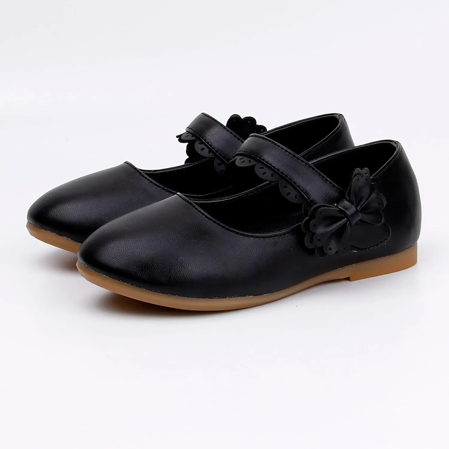 Toddler Girls Dress Shoes Flower Girl Little Kids Mary Jane Ballet Flats Bow Wedding School Party Communion Shoes