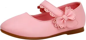 Toddler Girls Dress Shoes Flower Girl Little Kids Mary Jane Ballet Flats Bow Wedding School Party Communion Shoes