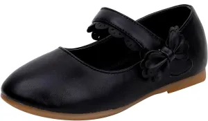 Toddler Girls Dress Shoes Flower Girl Little Kids Mary Jane Ballet Flats Bow Wedding School Party Communion Shoes