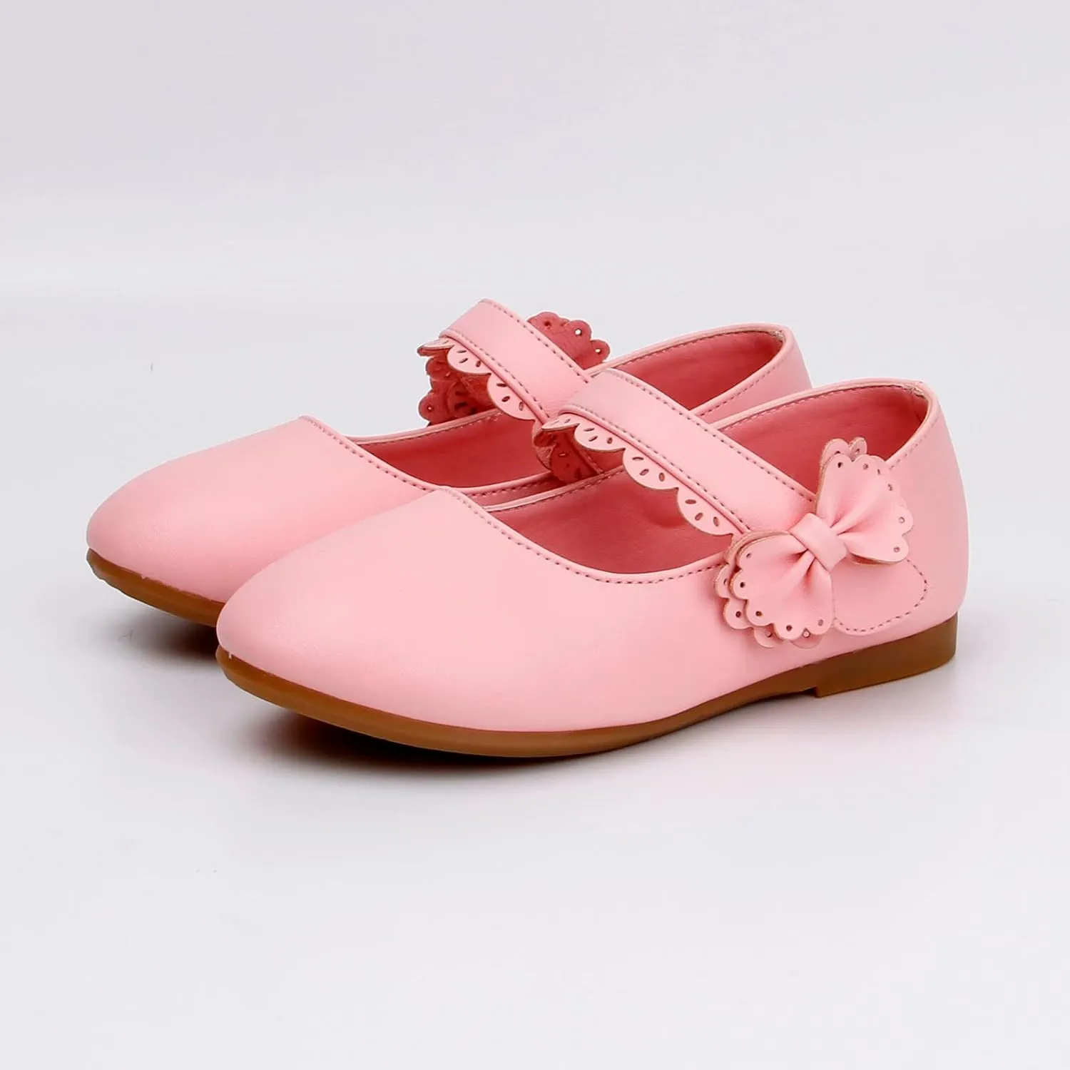 Toddler Girls Dress Shoes Flower Girl Little Kids Mary Jane Ballet Flats Bow Wedding School Party Communion Shoes