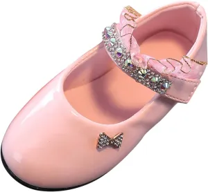 Toddler Girls Mary Jane Flats Toddler Girls Glitter Dress Wedding Ballet Shoes Patent Leather Shoes for Kids