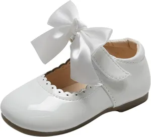 Toddler Little Girls Party Dress Shoes Slip On Mary Jane Ballerina Flats Flower Girl Shoes for School Wedding