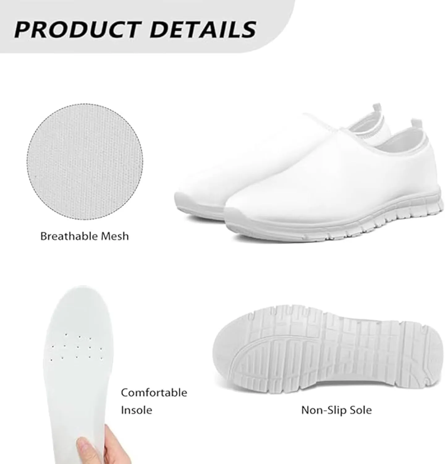 Women Training Sneaker Lightweight Running Shoes Casual Slip on Loafers Walking Shoes