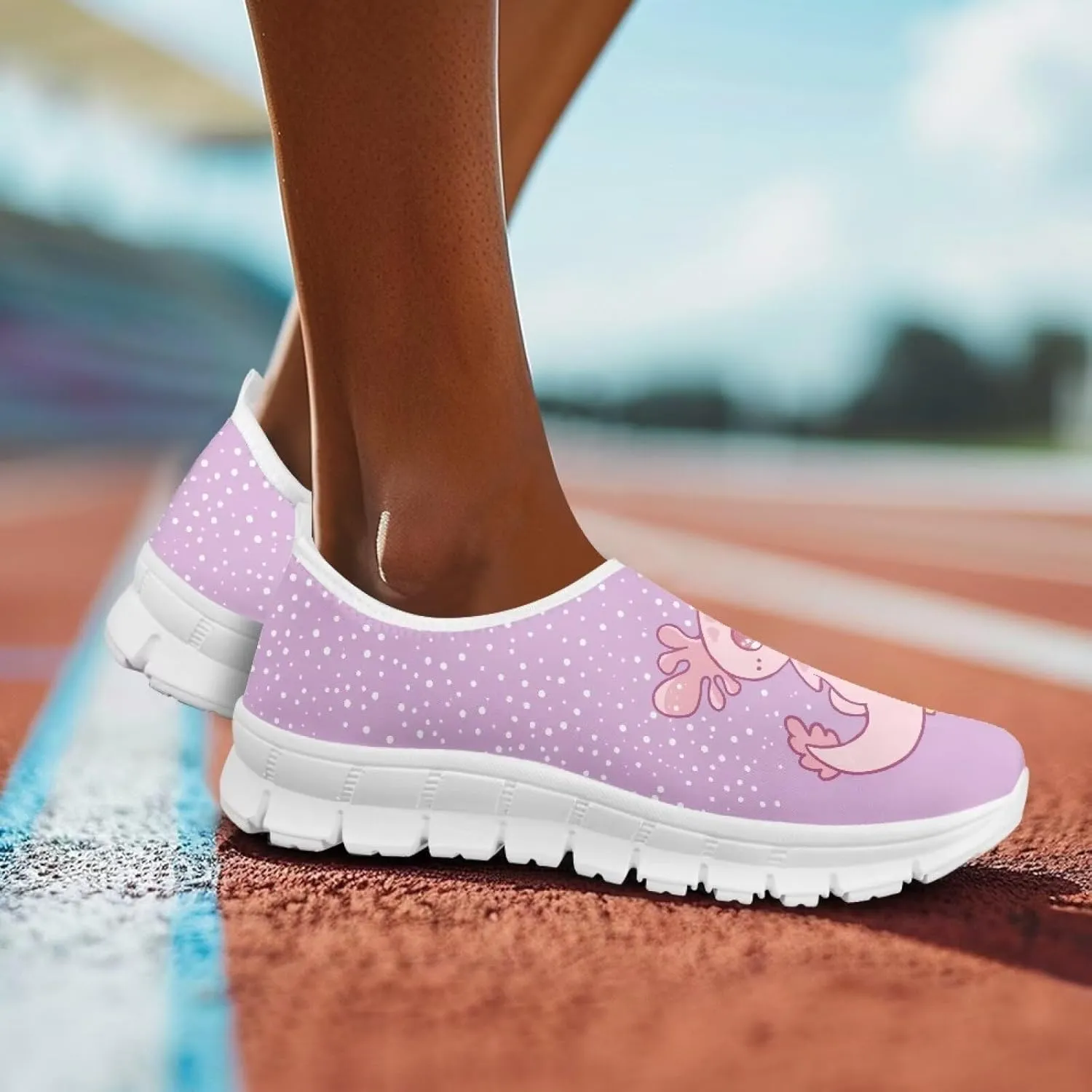 Women Training Sneaker Lightweight Running Shoes Casual Slip on Loafers Walking Shoes