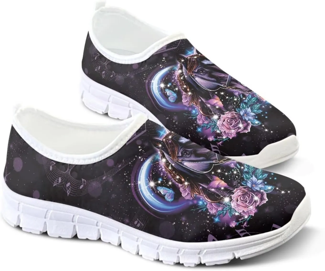 Women Training Sneaker Lightweight Running Shoes Casual Slip on Loafers Walking Shoes