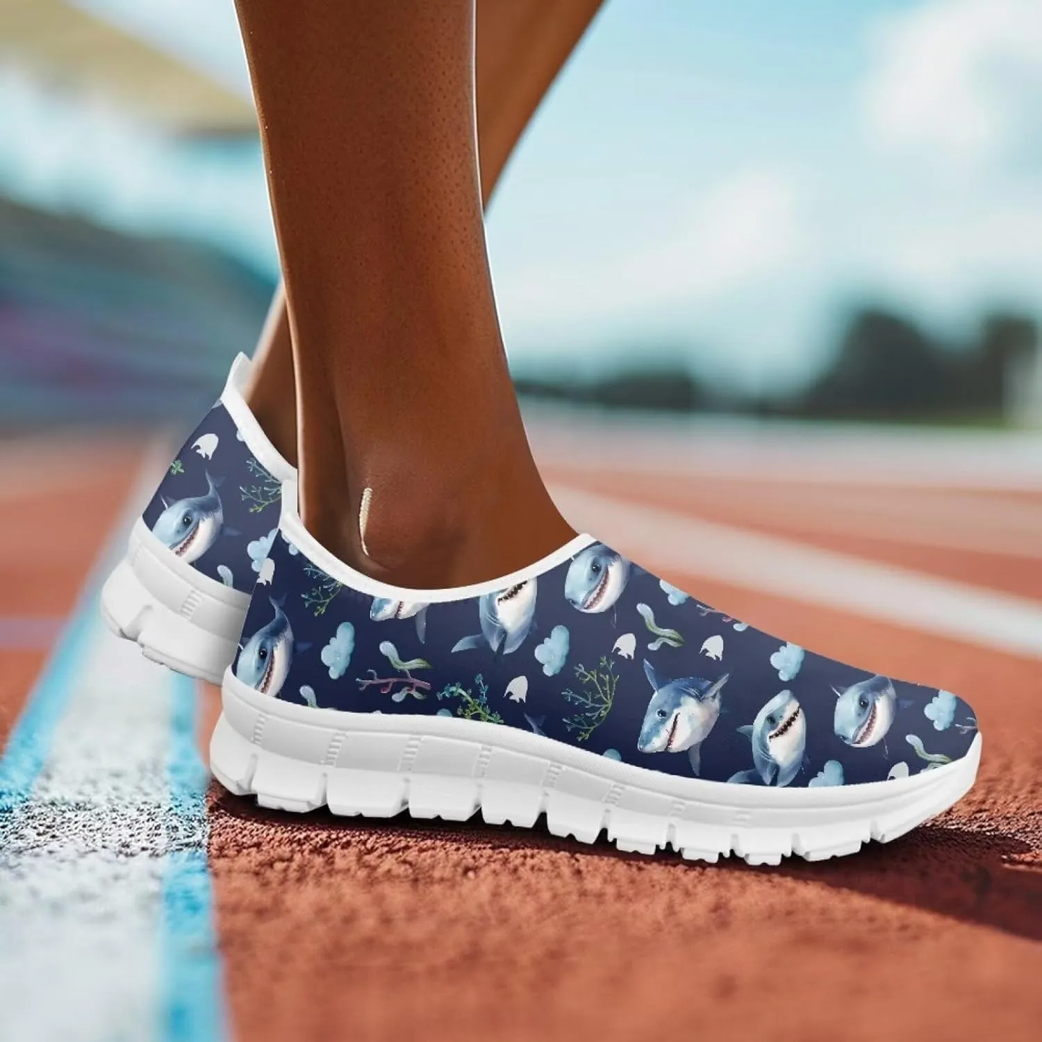 Women Training Sneaker Lightweight Running Shoes Casual Slip on Loafers Walking Shoes