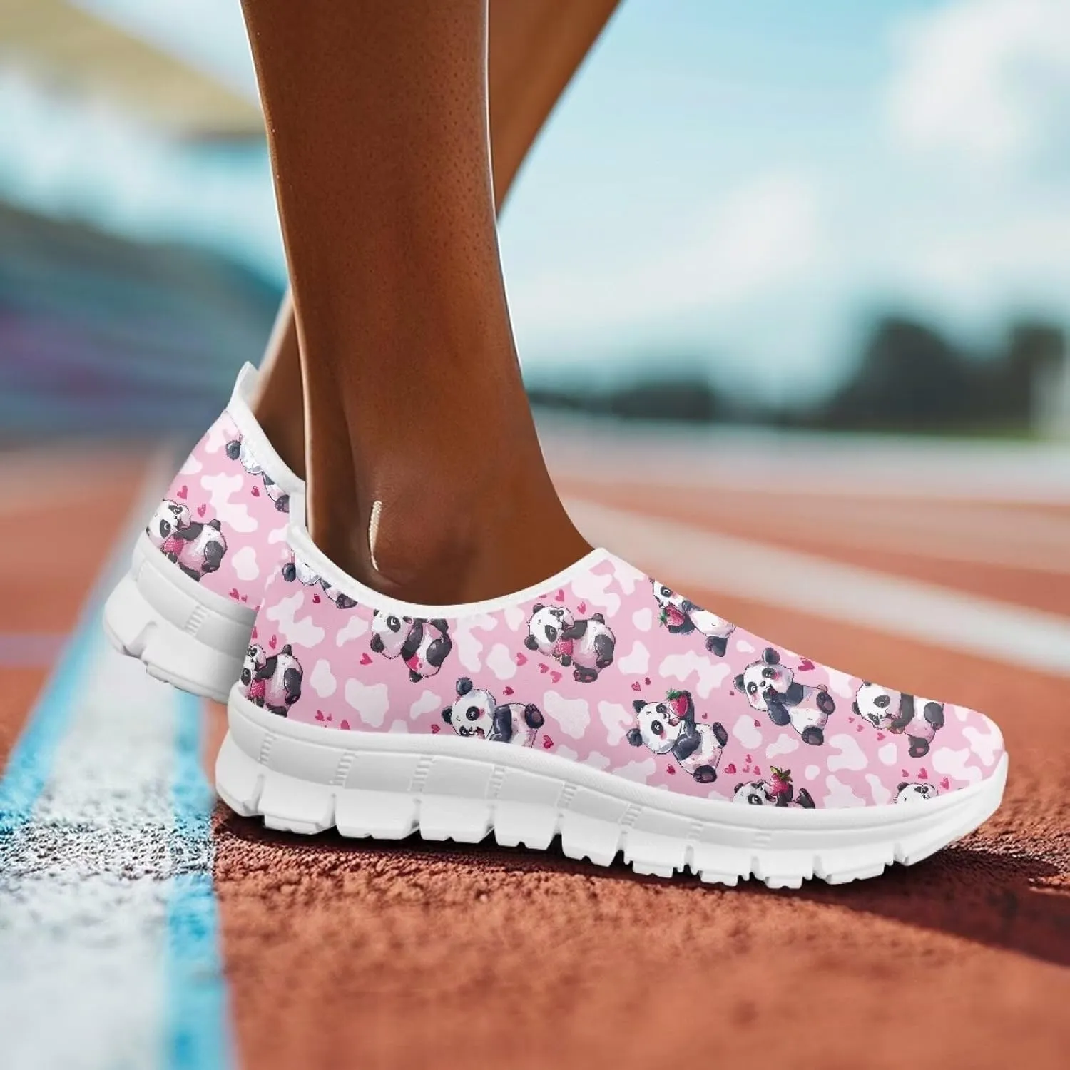 Women Training Sneaker Lightweight Running Shoes Casual Slip on Loafers Walking Shoes