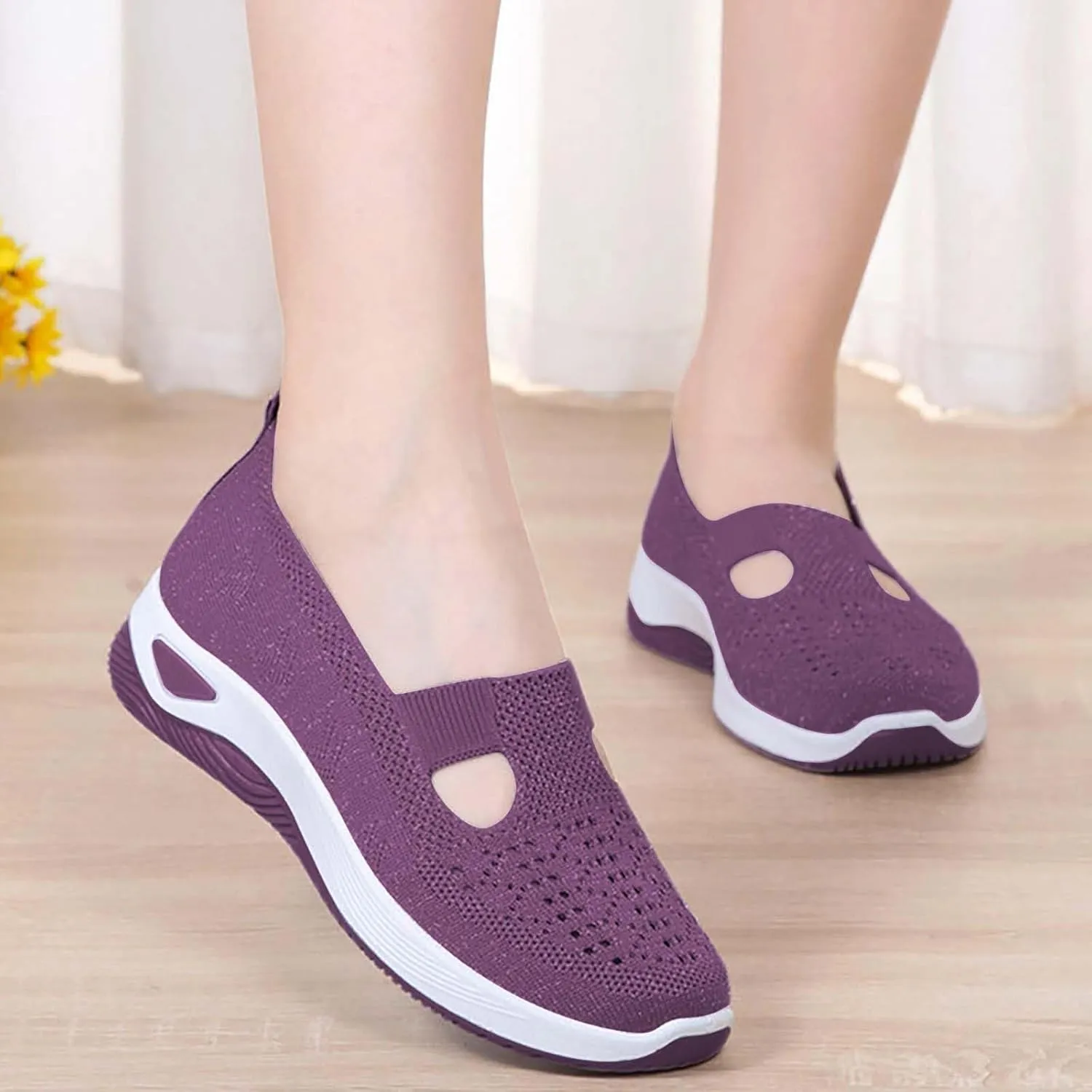 Women Walking Shoes Sock Sneakers Slip-On Breath Tennis Shoes Womens Casual Men Casual Dress Shoes Dress Sneakers Brown Tennis Shoe Trainers Shoe