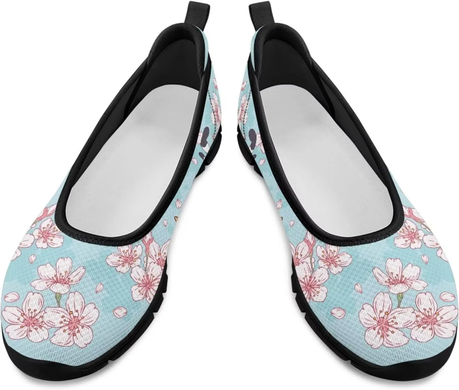 Womens Comfort Mesh Loafers Classic Slip-Ons Casual Bussiness Shoes Lightweight Walking Flats Everyday Work Shoes Black Sole
