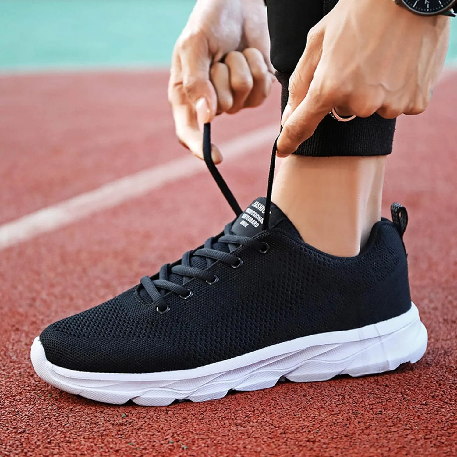 Women's Fashion Sneaker Non Slip Lace Up Comfort Women's Work or Walking Sneakers White Running Shoes for Women Woman Loafers Shoes Black Sneakers Women