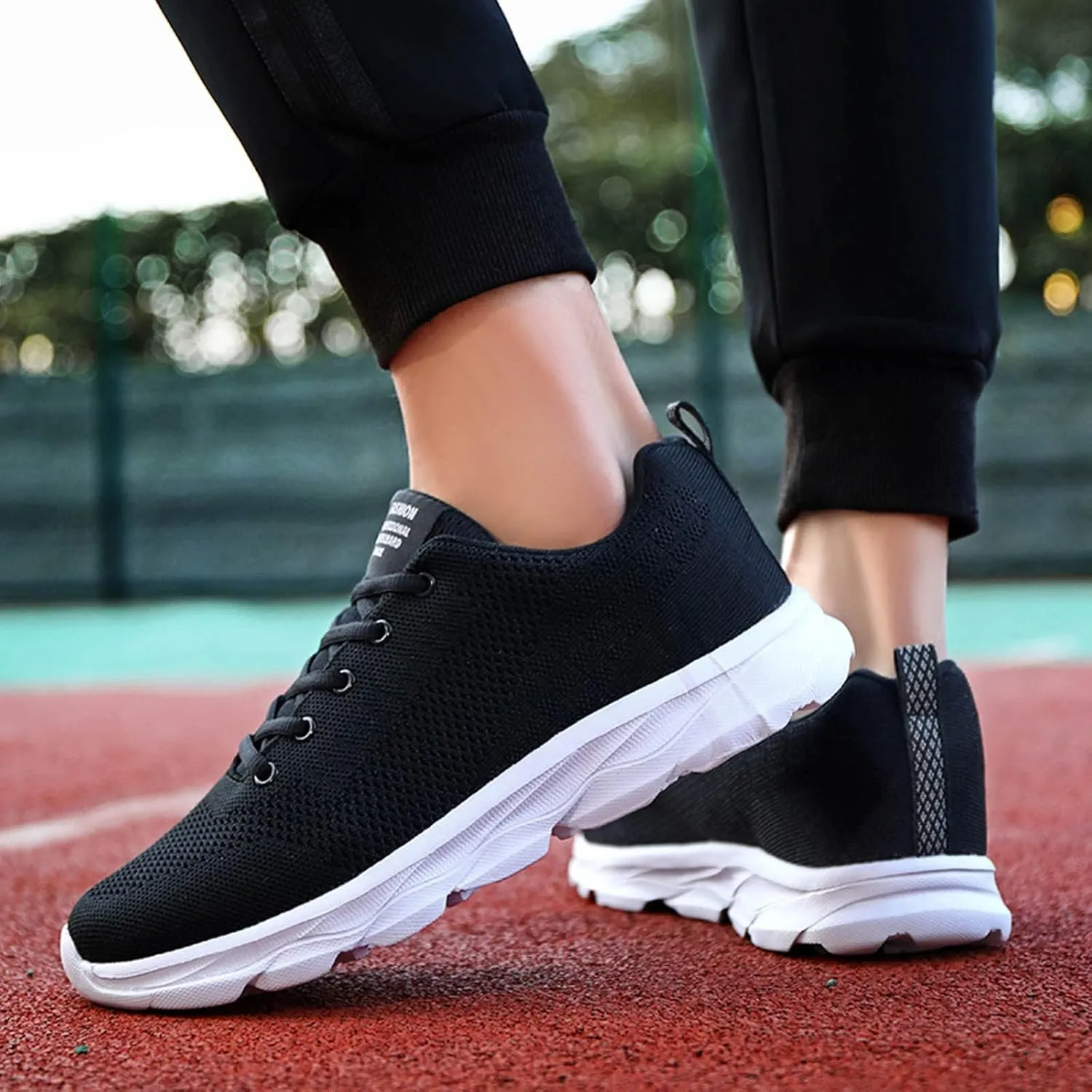 Women's Fashion Sneaker Non Slip Lace Up Comfort Women's Work or Walking Sneakers White Running Shoes for Women Woman Loafers Shoes Black Sneakers Women