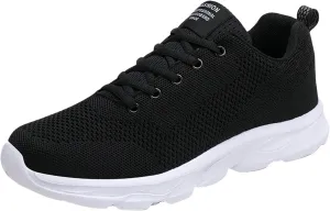 Women's Fashion Sneaker Non Slip Lace Up Comfort Women's Work or Walking Sneakers White Running Shoes for Women Woman Loafers Shoes Black Sneakers Women