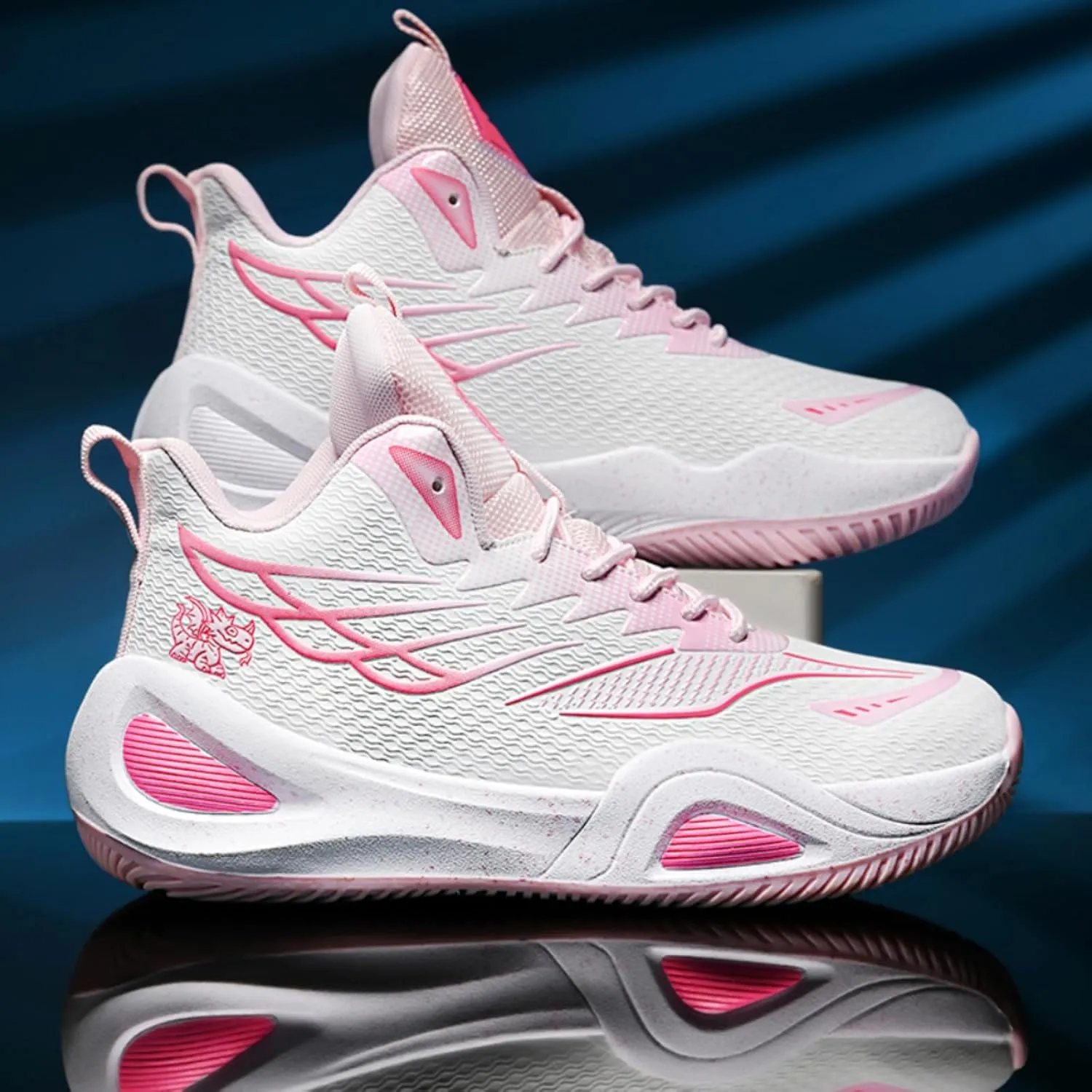 Womens Lace Up High Top Basketball Shoes Breathable Non Slip Outdoor Sneakers Cushioning Workout Shoes for Fitness Training Athletic