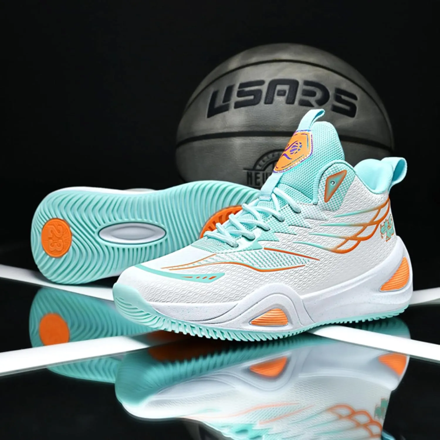 Womens Lace Up High Top Basketball Shoes Breathable Non Slip Outdoor Sneakers Cushioning Workout Shoes for Fitness Training Athletic
