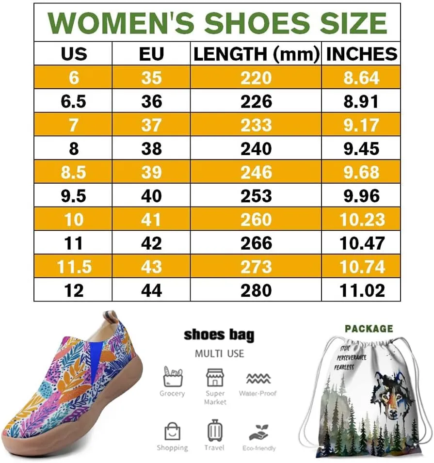 Women's Loafers Lightweight Slip-Ons Comfort Walking Flats Casual Art Painted Travel Shoes