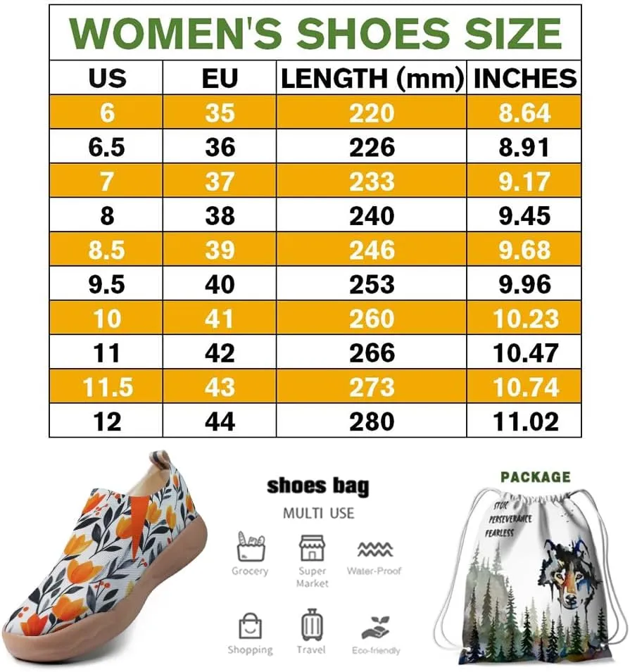 Women's Loafers Lightweight Slip-Ons Comfort Walking Flats Casual Art Painted Travel Shoes