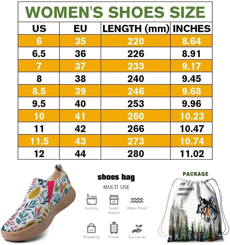 Women's Loafers Lightweight Slip-Ons Comfort Walking Flats Casual Art Painted Travel Shoes