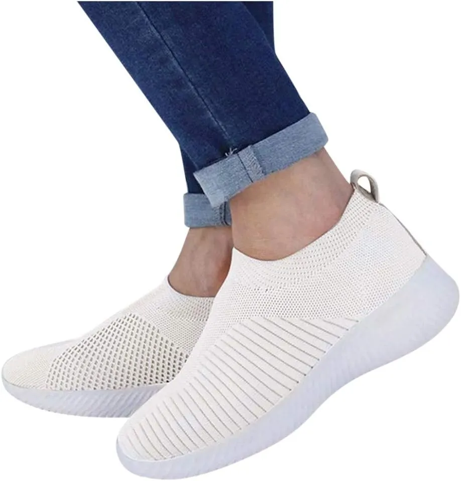 Womens Running Shoes Slip-on Walking Sneakers Slip On Shoes Women Lightweight Men's Casual Shoes Platform Sneakers Brown Tennis Shoe Loafers Shoe