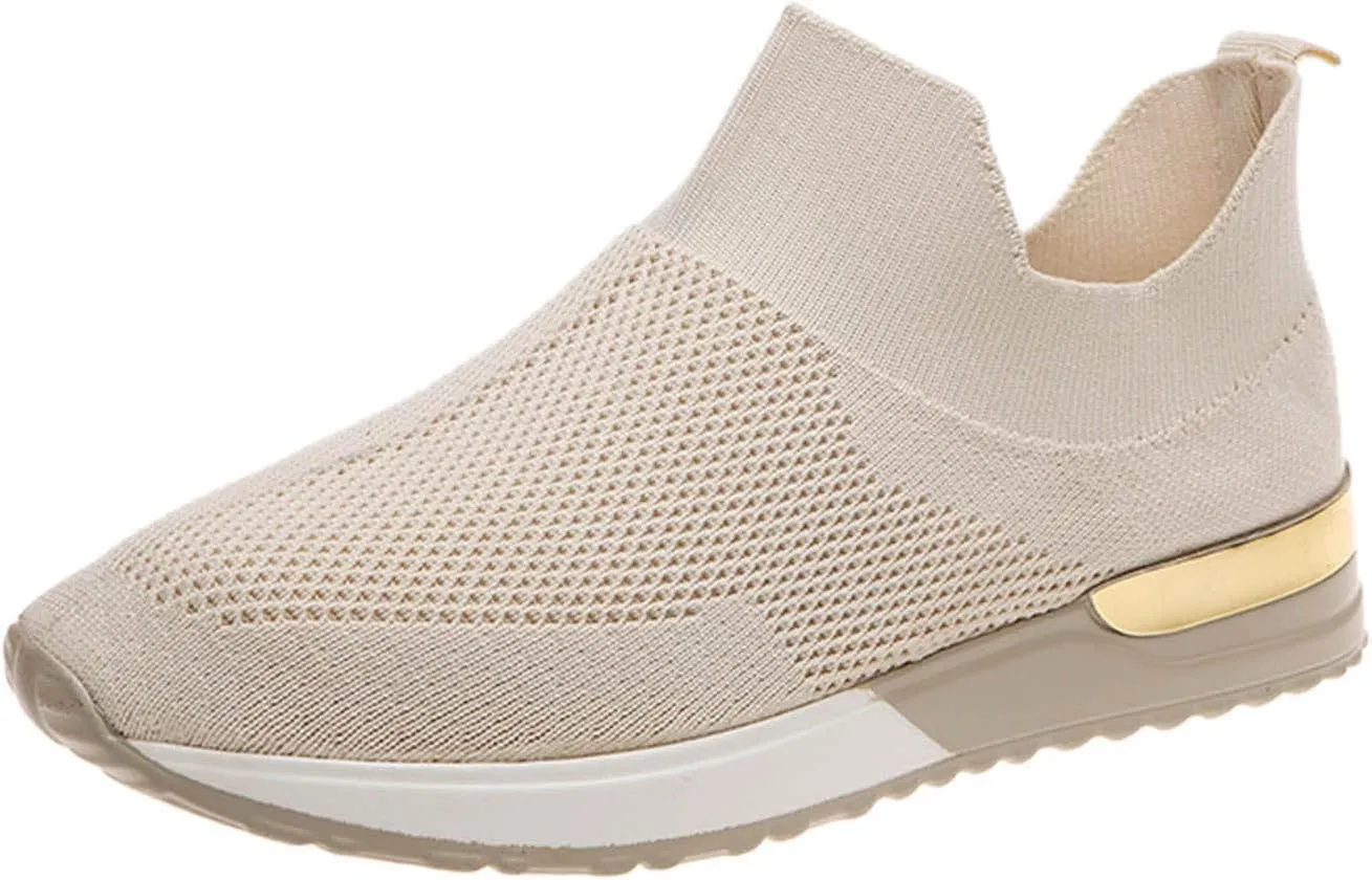 Women's Slip on Shoes Canvas Sneakers Loafers Non Slip Mens Casual Shoes Wide Width Brown Casual Shoes Walking Sneakers Waterproof Tennis Shoe White Loafers