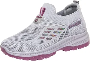 Women's Slip On Trainers Women Casual Breathable Lightweight Running Shoes Ladies Gym Run Sport Sneakers