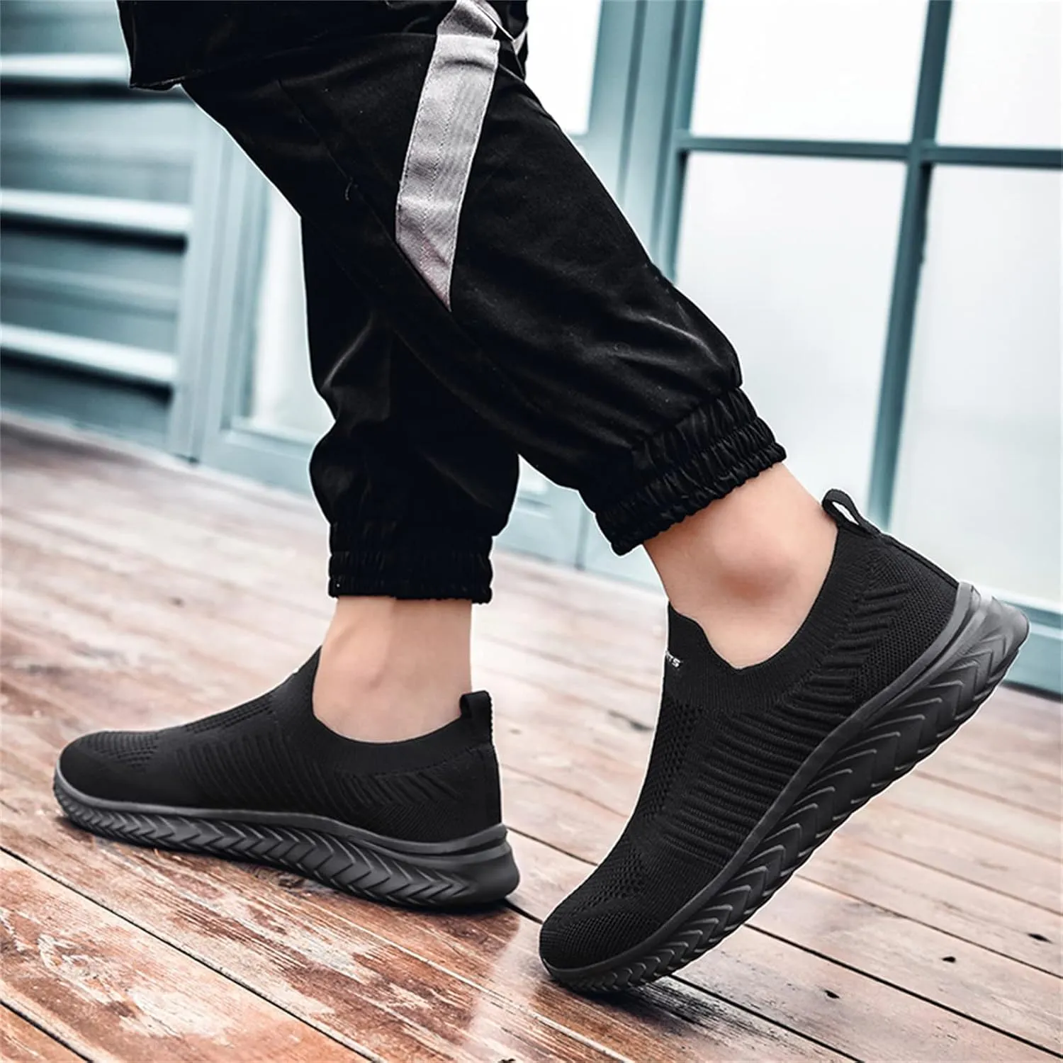 Womens Slip On Walking Shoes Non Slip Running Shoes Mens Dress Shoes Walking Casual Shoes for Fall Waterproof Sneakers White Tennis Shoe Loafers Shoe
